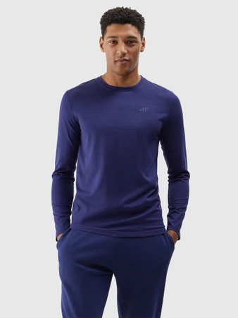 Koszulka bawełniana z długim rękawem gładka męska 4F