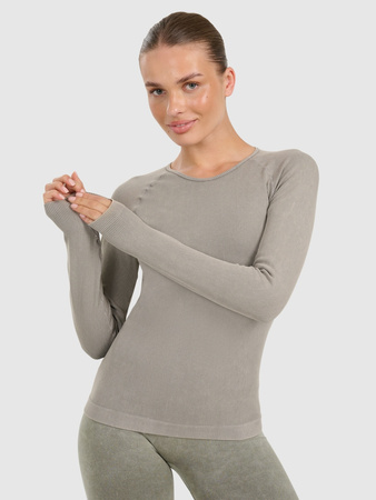Longsleeve slim do jogi i pilatesu szybkoschnący damski 4F 4FWAW25TFLOF429-41A