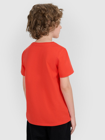 T-shirt regular z nadrukiem chłopięcy 4F 4FJRAW25TTSHM3261-62S