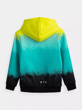 Bluza chłopięca bawełniana z kapturem 4F 4FJWSS25TSWSM2339-90A