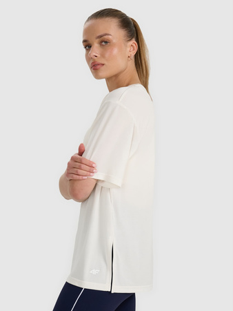 T-shirt oversize z modalem damski 4F 4FRAW25TTSHF3408-11S