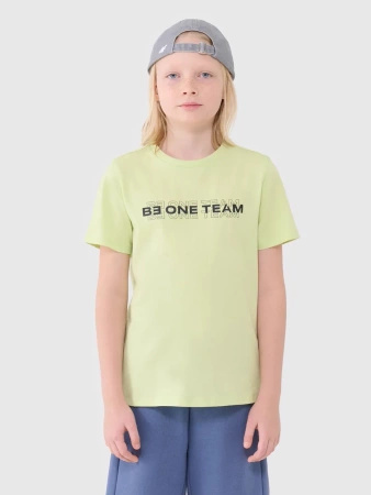 T-shirt chłopięcy bawełniany 4F 4FJWSS25TTSHM2186-45N