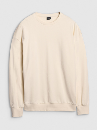 Bluza męska dresowa oversize nierozpinana bez kaptura 4F 4FWSS25TSWSM1536-80S-12S