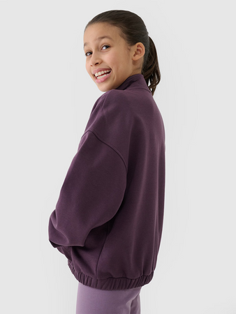 Bluza dziewczęca dresowa nierozpinana bez kaptura 4F 4FJRSS25TSWSF2058-50S