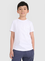 T-shirt regular gładki chłopięcy 4F 4FJRMM00TTSHM3254-10S