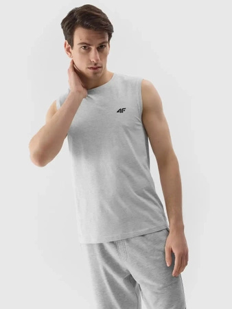 Tank top regular gładki męski 4F