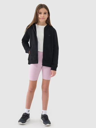 Bluza dziewczęca dresowa rozpinana z kapturem 4F 4FJWSS25TSWSF1706-20S