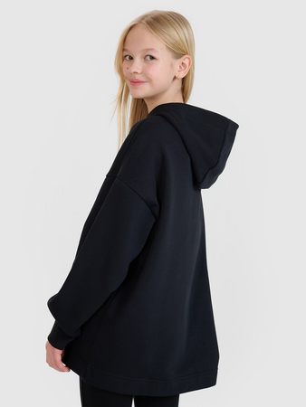 Bluza dziewczęca dresowa nierozpinana z kapturem 4F 4FJRSS25TSWSF2235-20S