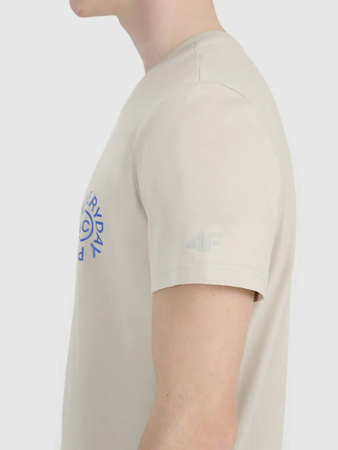 T-shirt regular z nadrukiem męski 4F 4FWSS25TTSHM1980-83S