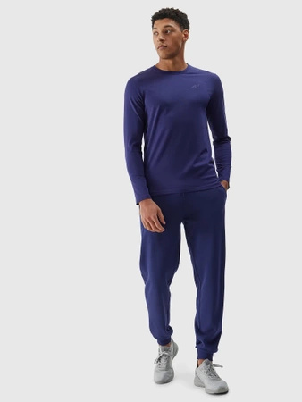 Koszulka bawełniana z długim rękawem gładka męska 4F