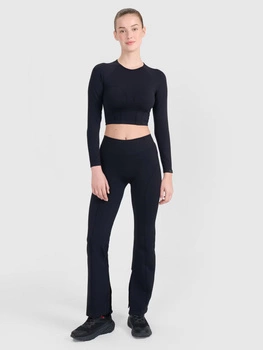 Spodnie treningowe bezszwowe z rozszerzanymi nogawkami damskie 4F 4FRSS25TFTRF1031-20S