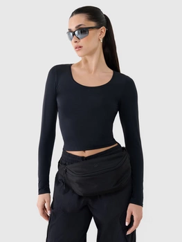 Longsleeve slim gładki damski 4F 4FRSS25TLONF511-20S
