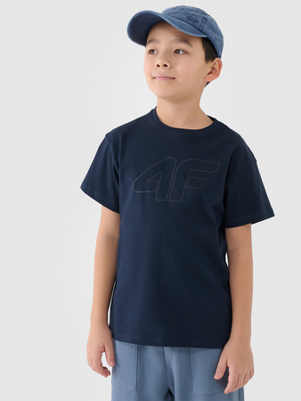 T-shirt z nadrukiem chłopięcy 4F 4FJWMM00TTSHM2331-31S