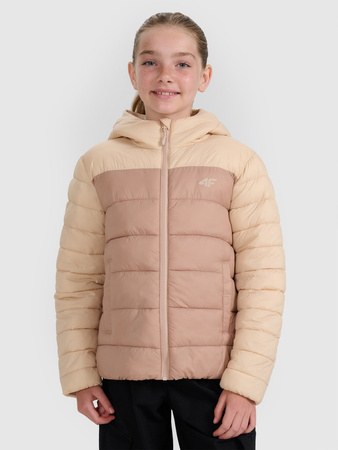 Kurtka puchowa z wypełnieniem syntetycznym dziewczęca 4F 4FJRAW25TDJAF0771-83S