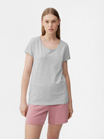 T-shirt regular gładki damski 4F 4FMM00TTSHF732-27M