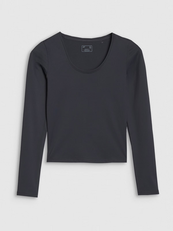 Longsleeve slim gładki damski 4F 4FRSS25TLONF511-20S