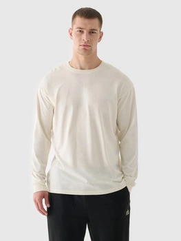 Longsleeve oversize z nadrukiem męski 4F 4FRAW24TLONM507-83S