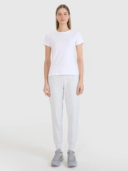 T-shirt slim z nadrukiem damski 4F 4FWMM00TTSHF2674-10S