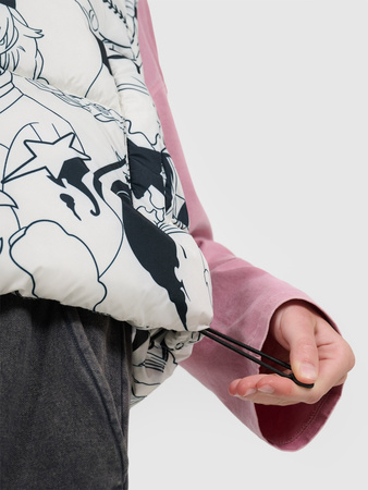 Bezrękawnik puchowy z wypełnieniem syntetycznym dziewczęcy 4F 4FJRAW25TVJAF320-11A