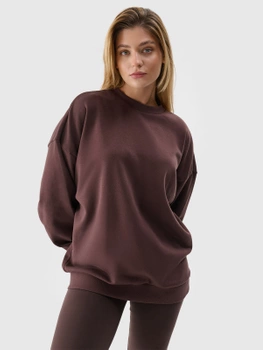 Bluza dresowa oversize nierozpinana bez kaptura damska 4F