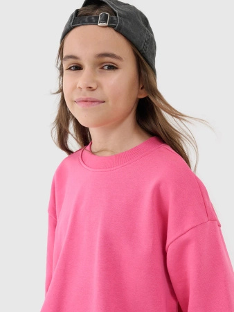 Bluza dresowa nierozpinana bez kaptura dziewczęca 4F 4FJWSS25TSWSF1479-54S