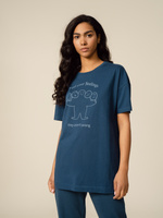 Damski t-shirt oversize OUTHORN