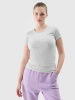 T-shirt slim z logo damski 4F 4FWSS24TTSHF1163-27M