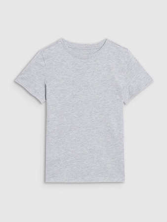 T-shirt regular gładki dziewczęcy 4F 4FJWSS25TTSHF2177-27M