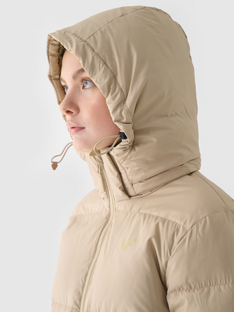 Kurtka zimowa puchowa z naturalnym wypełnieniem damska 4F 4FWAW24TDJAF481-83S