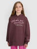 Bluza dresowa oversize nierozpinana z kapturem dziewczęca 4F 4FJRAW25TSWSF2429-51S