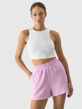 Crop top slim damski 4F