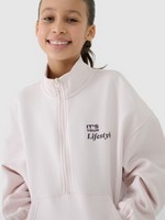 Bluza dziewczęca dresowa nierozpinana bez kaptura 4F 4FJRSS25TSWSF2058-12S