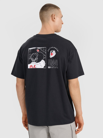 T-shirt oversize z nadrukiem męski 4F 4FRSS25TTSHM2981-20S