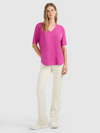 T-shirt oversize z modalem damski 4F 4FRAW25TTSHF3283-54S