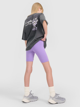 Legginsy kolarki dzianinowe dziewczęce 4F 4FJWSS25TSTIF014-51S