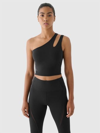 Crop top treningowy na jedno ramię 4F x anna lewandowska 4F 4FALSAW24TFSLF515-20S