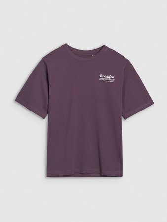 T-shirt dziewczęcy oversize z nadrukiem 4F 4FJRSS25TTSHF2586-50S