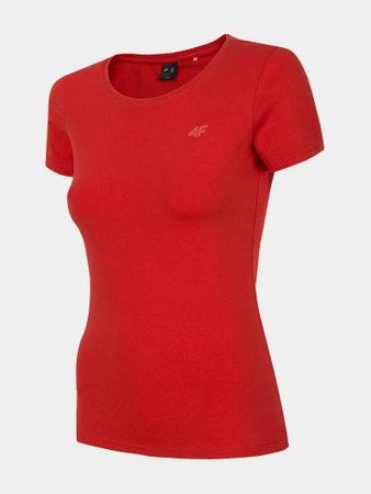 T-shirt slim gładki damski 4F
