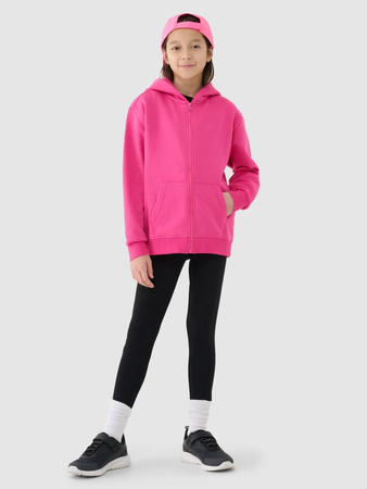 Bluza dresowa rozpinana z kapturem dziewczęca 4F Junior 4FJRAW24TSWSF1830-55S
