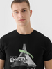 T-shirt regular z nadrukiem męski 4F 4FRAW24TTSHM2301-20S