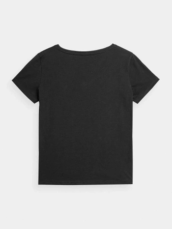 T-shirt damski gładki w regularnym kroju 4F