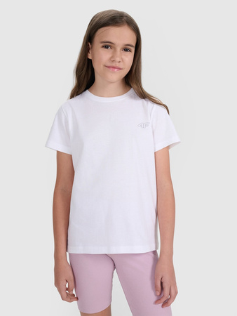 T-shirt regular gładki (ZESTAW 2 szt.) dziecięcy 4F 4FJRAW25TTSHU3157-91S