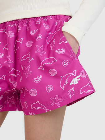 Spodenki plażowe boardshorty dziewczęce 4F 4FJRSS25UBDSF179-90A