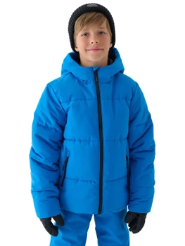 Kurtka chłopięca zimowa puchowa narciarska 4F 4FJWAW24TTJAM534-33S