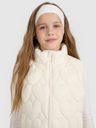 Bezrękawnik puchowy z wypełnieniem syntetycznym dziewczęcy 4F 4FJRAW25TVJAF323-11S