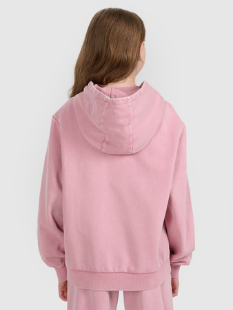 Bluza dresowa nierozpinana z kapturem dziewczęca 4F 4FJRAW25TSWSF2294-54S
