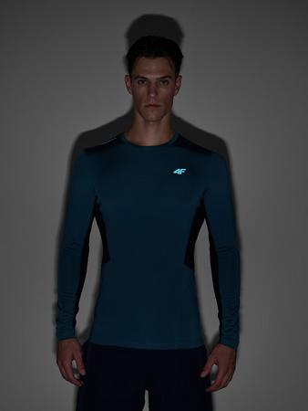Longsleeve do biegania szybkoschnący męski 4F 4FWAW24TFLOM252-40S