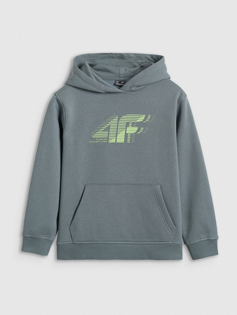 Bluza dresowa nierozpinana z kapturem chłopięca 4F 4FJRAW25TSWSM2414-46S