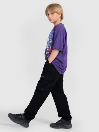 T-shirt oversize z nadrukiem chłopięcy 4F 4FJRAW25TTSHM3061-51S