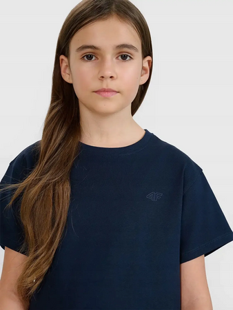 T-shirt gładki dziewczęcy 4F 4FJWMM00TTSHF2332-31S
